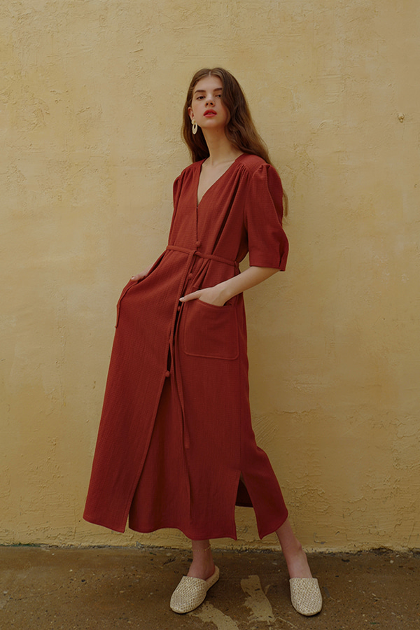 Robe &amp; dress_Brick red