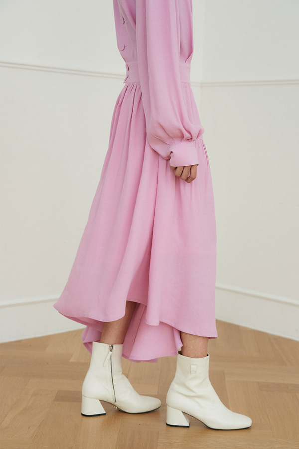 layer flare dress_fancy pink