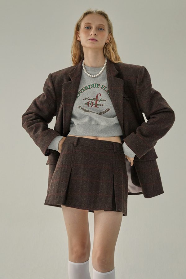[10/19 예약배송]classic check wool mini skirt