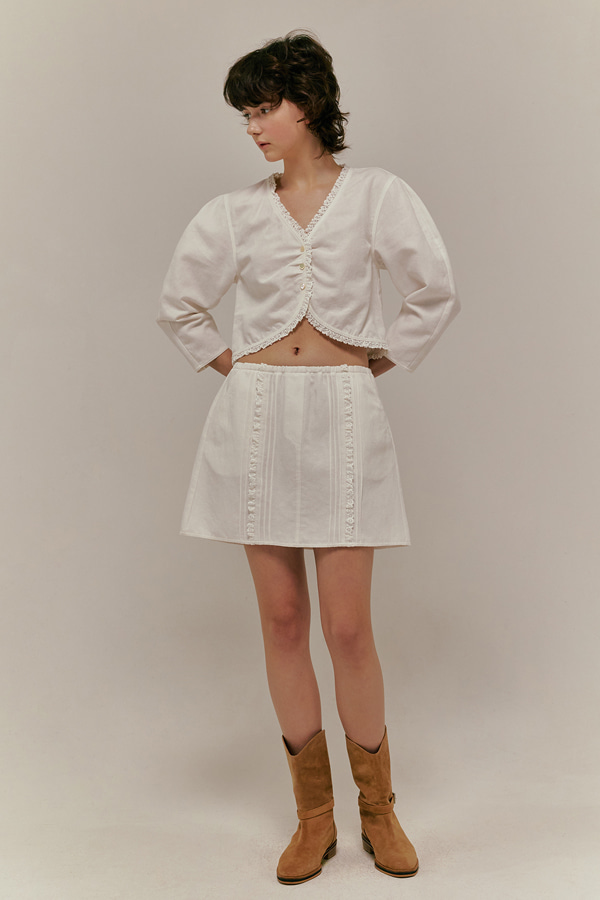 [4/14 예약배송]garden lace skirt